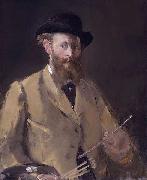 Edouard Manet Selbstportrat mit Palette oil on canvas